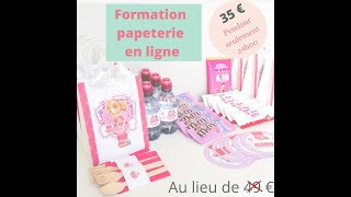 FORMATION PAPETERIE EN LIGNE  COMMENT PERSONNALISEES POPCORN CONTOUR DE BOUTEILLES PAILLES  BASE [upl. by Adnahs]