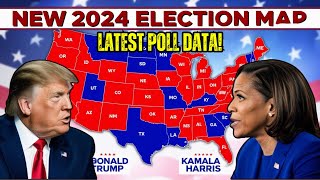 UPDATED 2024 US Election Map with Shocking Latest Poll Data Across All 50 States [upl. by Nimaynib]