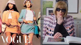 Anna Wintour Breaks Down 13 Karl Lagerfeld Chanel Looks  Life in Looks  Vogue [upl. by Lenoj]