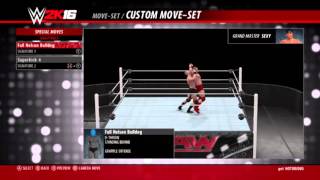 WWE 2k16 Grand Master Sexay moveset [upl. by Anaerda]