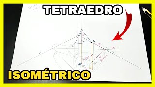 ISOMÉTRICO  tetraedro 🔼 apoyado en el plano XY [upl. by Tolecnal]