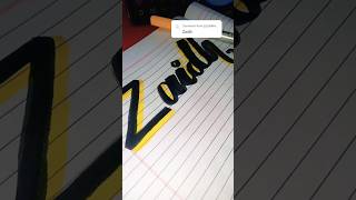 Zaidh Name calligraphy 💫👍 comment more namess  I will do all possible names 👍💫 personalised [upl. by Akinam808]