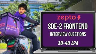 Zepto SDE2 Frontend Interview  CTC  3040 LPA  3 Rounds [upl. by Wallie]