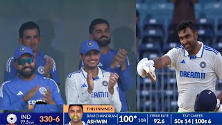 Virat Rohit Gambhir gave standing ovation after R Ashwin Brilliant Century 100 vs Ban Ind vs Ban [upl. by Jenna121]