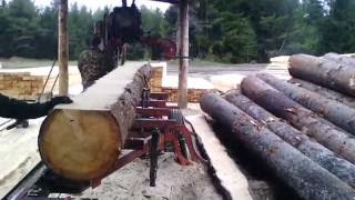 WoodMizer LT40 Дизель 33 лс Cупер гидравлика Пилим ЁЛКУ 46 см [upl. by Irbmac]