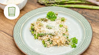 Schnelles Risotto mit grünem Spargel  Chefkoch [upl. by Prent]