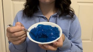 ASMR eating jello and reading fun facts🫐 [upl. by Kciremed955]