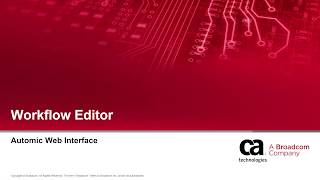 Automic Web Interface Basics  Workflow Editor [upl. by Perlman917]