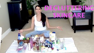 KonMari Method  DECLUTTERING ALL SKINCARE Komono [upl. by Nirek693]