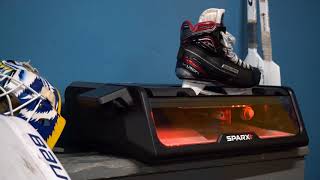 Sparx Sharpener  Sharpening Goalie Skates for [upl. by Akimit]