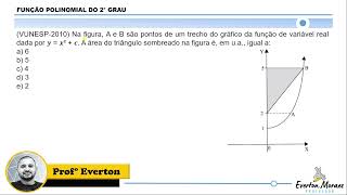 FUNÇÃO QUADRÁTICA  VUNESP 2010 [upl. by Gibert]