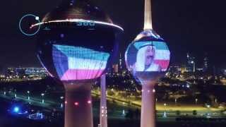 Kuwait Towers Light Show Feb 2015 [upl. by Junette]