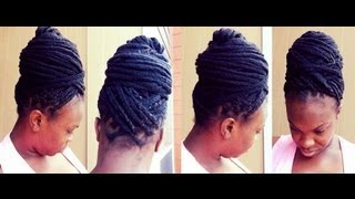 142 YARN BRAIDS  Nefertiti Updo thanks chocol [upl. by Flavia]