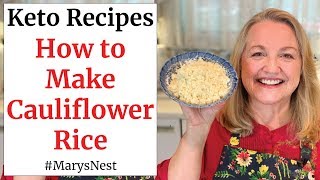 How to Make Cauliflower Rice  KETO Recipe [upl. by Auliffe]