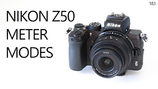 Nikon Z50 metering modes explained [upl. by Nnylakcaj]