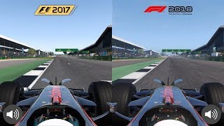 Codemasters F1 2018 vs F1 2017 McLaren MP423 on SilverstoneShort [upl. by Anilatak923]