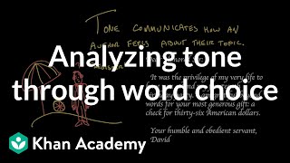 Analyzing tone through word choice  Reading  Khan Academy [upl. by Emmerie]