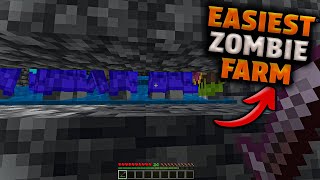 Simple 121 Zombie Spawner XP Farm in Minecraft Bedrock MCPEXboxPSSwitchPC‏ [upl. by Laenaj]