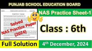 Class 6 4 Dec 2024 NAS Exam Solved Practice paper NAS 2024 solved paper class 6 Parakh National [upl. by Weinrich700]