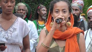 Cutting of Bob Marleys 67th Birthday cake by his grandchildren [upl. by Ahnavas757]