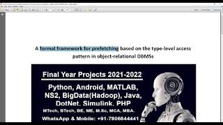 A formal framework for prefetching based on the type level access pattern in object relational DBMSs [upl. by Airdnaxela]