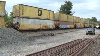 NS 11T Duo of AC44s super notched taking trash filled constainers upgrade by Shawsville 42624 [upl. by Saire696]