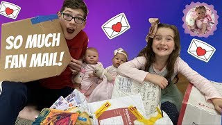 OPENING our MASSIVE HAPPY MAIL HAUL in our REBORN NURSERY with Aliyah amp Brayden Part 1 [upl. by Salman134]