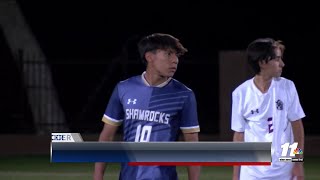 Yuma Catholic boys soccer beats Trivium Prep [upl. by Enylhsa315]