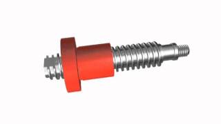 Abssacs leadscrew and plastic nut animation [upl. by Breech]