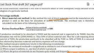 Methods of Absorption of overheads [upl. by Nylarat]