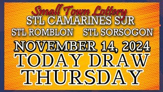 STL CAMARINES STL ROMBLON  STL SORSOGON RESULT TODAY DRAW NOVEMBER 14 2024 [upl. by Yenettirb]