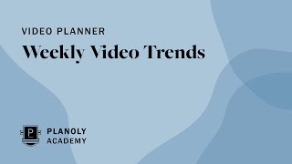 Video Planner How to Access Weekly Trends [upl. by Drescher896]