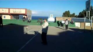 Playing soccer w Aymara Indian child on Amantani island Lake Titticaca Peru [upl. by Arne]