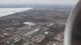 Takeoff from Detroit in a Delta MD90 [upl. by Kaule597]