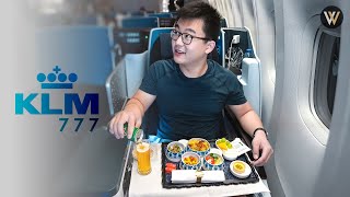 KLM 777 Business Class  Dubai to Toronto [upl. by Einnos317]