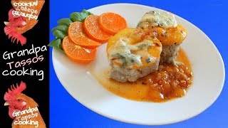 Φιλέτο χοιρινό Δεν έχεις ξαναφάει pork tenderloin with Roquefort Schweinemedaillons mit Roquefort [upl. by Zelazny]