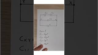 Capacità Totale di Quattro Condensatori in Serie e Parallelo shorts [upl. by Ahearn673]