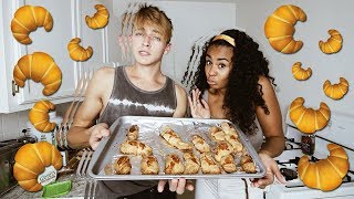 2 AMÉRICAINS TENTENT DE FAIRE DES CROISSANTS 🥐  DamonAndJo [upl. by Chere9]