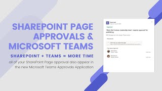 SharePoint Page Approvals in Microsoft Teams [upl. by Nylorac]