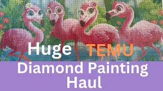 Huge Temu Diamond Painting Haul  Unboxing  Diamond Art  Beginner [upl. by Coats]