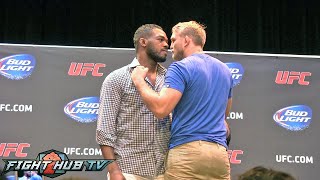 JON JONES VS ALEXANDER GUSTAFSSON FULL FACE OFF amp PRESS CONFERENCE HIGHLIGHTS [upl. by Esinart]