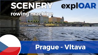 30 min rowing scenery  Prague  Czechia  ASMR rowing [upl. by Prem960]