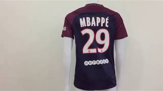 2017 18 Paris st germain Home soccer jersey 29 mbappe unboxing reveiws  tectopjerseycom [upl. by Chamberlin]