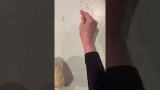 Part 1 Making a four strand challah First the dough Challah recipe [upl. by Ezirtaeb]