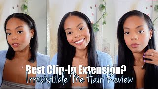 IRRESISTIBLE ME HAIR EXTENSION  INVISIBLE CLIP IN HAIR REVIEW [upl. by Marylinda]