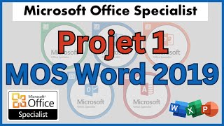 Microsoft office word  MOS word 2019 projet 1 امتحان [upl. by Annerb]