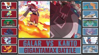 GALAR GMAX vs KANTO GMAX  Gigantamax Pokémon Battle [upl. by Tekcirc]