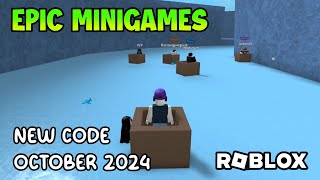 Roblox Epic Minigames New Code October 2024 [upl. by Lawan]