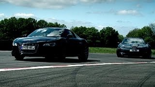 Chris Harris races the Honda Civic Type R vs Lexus LC500  Top Gear Series 25  BBC [upl. by Yezdnil]