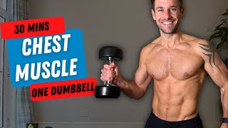 ONE DUMBBELL ONLY Chest Workout to BUILD MUSCLE in 30 Minutes [upl. by Messing976]